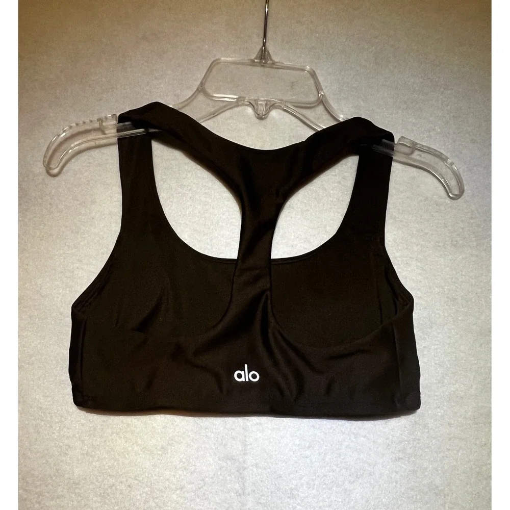Alo Yoga Airlift Racerback Sports Bra Espresso Brown XS RN 87370